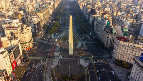 Buenos Aires Obeliski'nin havadan görünümü, Arjantin