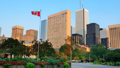 Toronto street view Toronto'da sokak görünümü, Kanada