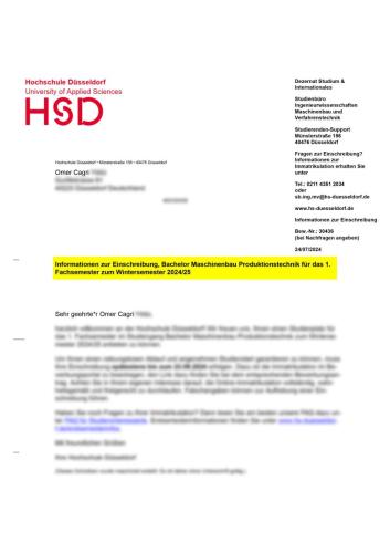Hochschule Düsseldorf University Maschinenbau Produktionstechnik Bachelor