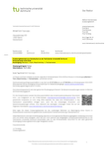 Tu Dortmund Mechanical Engineering Lisans Kabulü