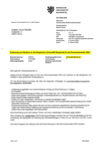 University of Wuppertal Informatik Kabulü